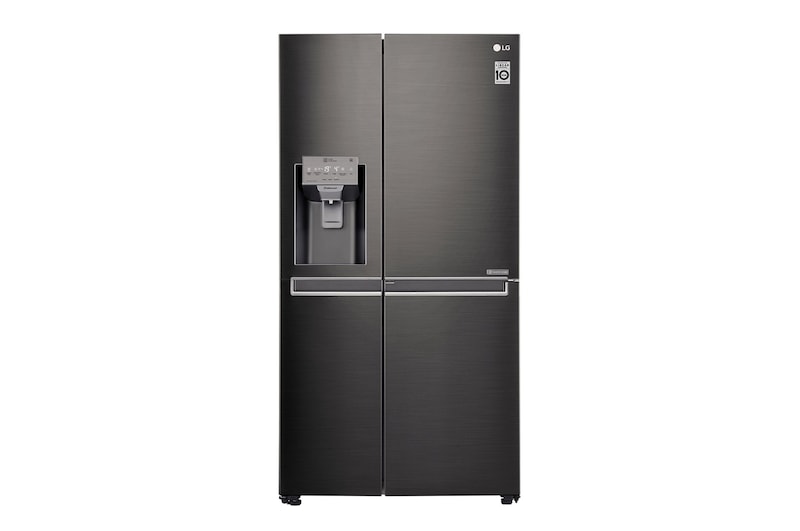 LG 665L Side by Side Fridge, Door-in-Door® in Black Stainless Steel, GS-D665BSL