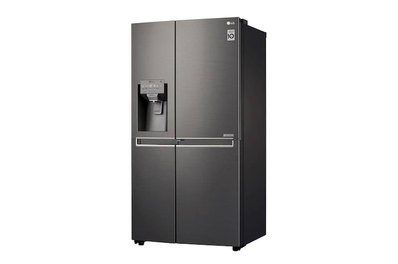 LG 665L Side by Side Fridge, Door-in-Door® in Black Stainless Steel, GS-D665BSL