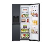 LG 635L Side by Side Fridge - Plumbed, GS-L600MBL