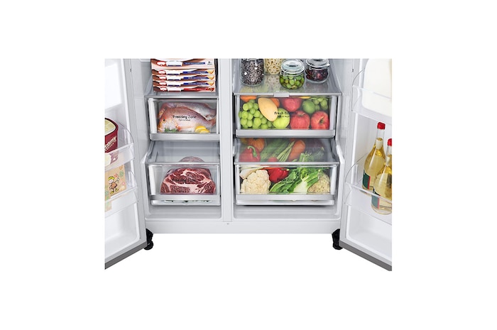 LG 635L Side by Side Fridge - Plumbed, GS-L600PL