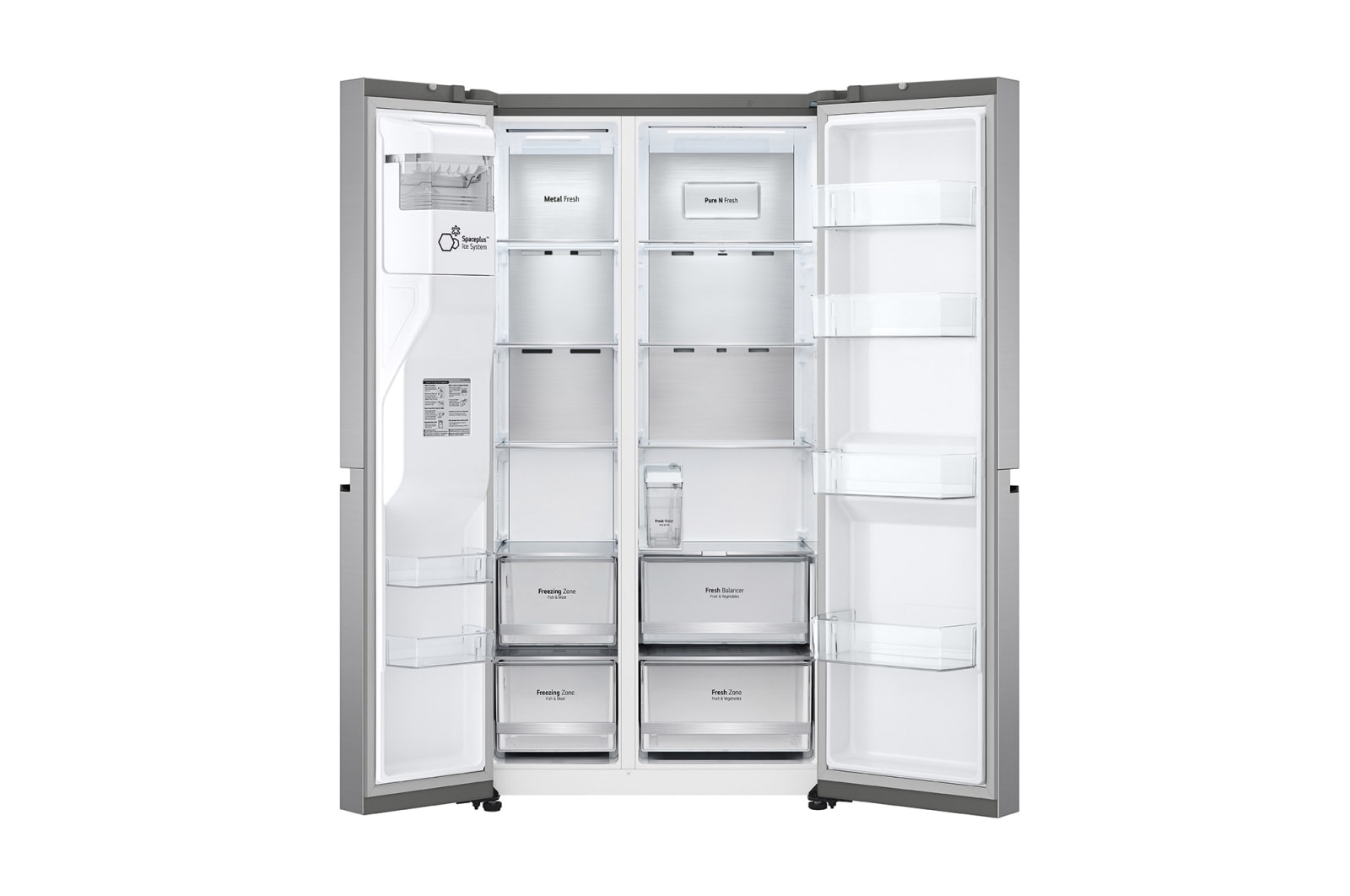 LG 635L Side by Side Fridge - Non-Plumbed, GS-N600PL