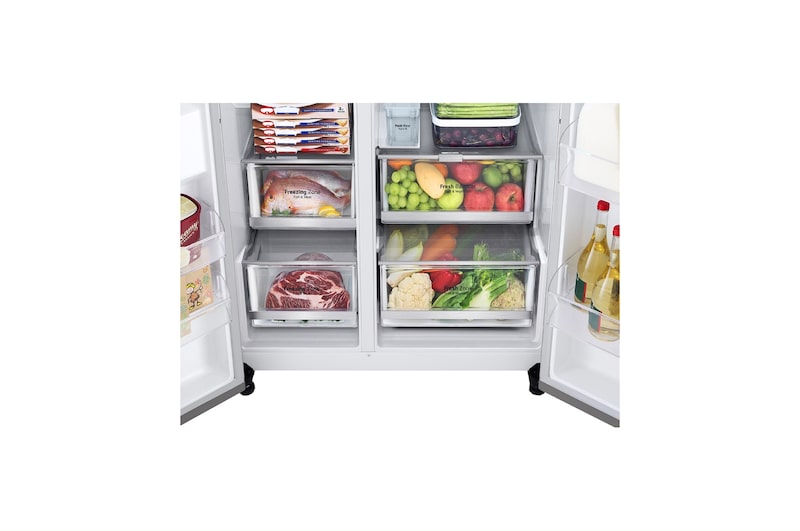 LG 635L Side by Side Fridge - Non-Plumbed, GS-N600PL