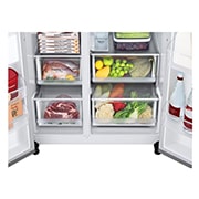 LG 635L Side by Side Fridge - Non-Plumbed, GS-N635PL