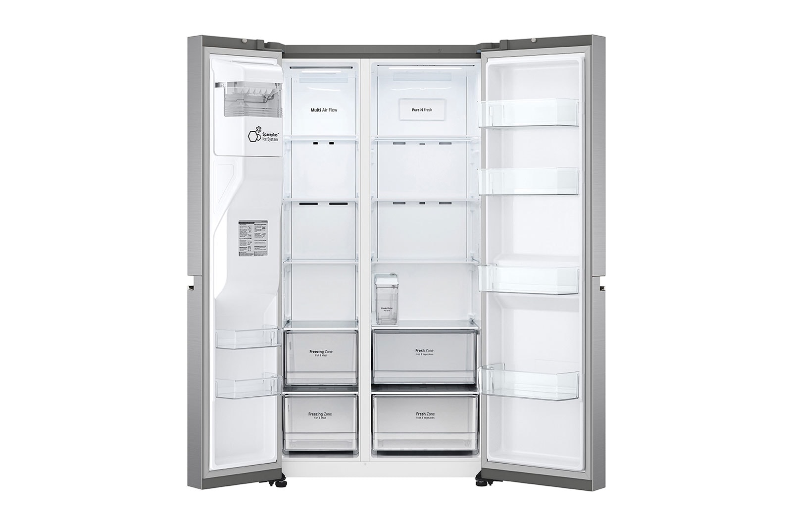 LG 635L Side by Side Fridge - Non-Plumbed, GS-N635PL
