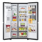 LG 635L Side by Side Fridge with Craft Ice™ , GS-V635MBLC