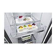 LG 635L Side by Side Fridge with Craft Ice™ , GS-V635MBLC