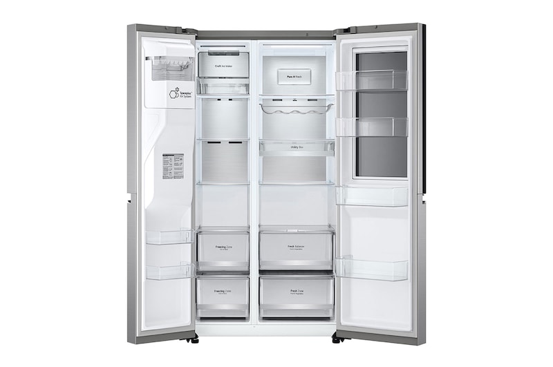 LG 635L Side by Side Fridge in Stainless Finish, GS-V635PLC