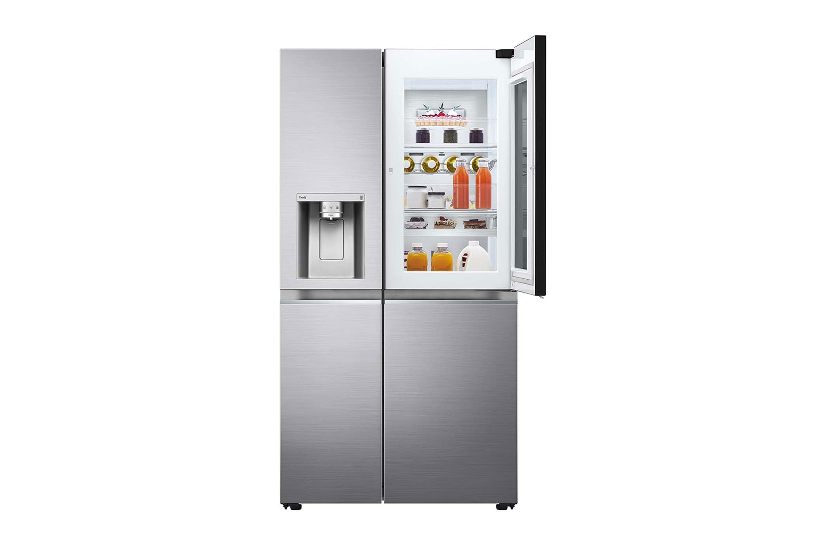 LG 635L Side by Side Fridge in Stainless Finish, GS-V635PLC