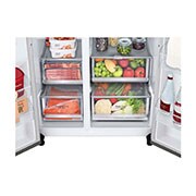 LG 635L Side by Side Fridge in Stainless Finish, GS-V635PLC