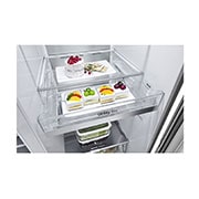 LG 635L Side by Side Fridge in Stainless Finish, GS-V635PLC
