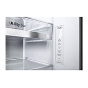 LG 635L Side by Side Fridge in Stainless Finish, GS-V635PLC