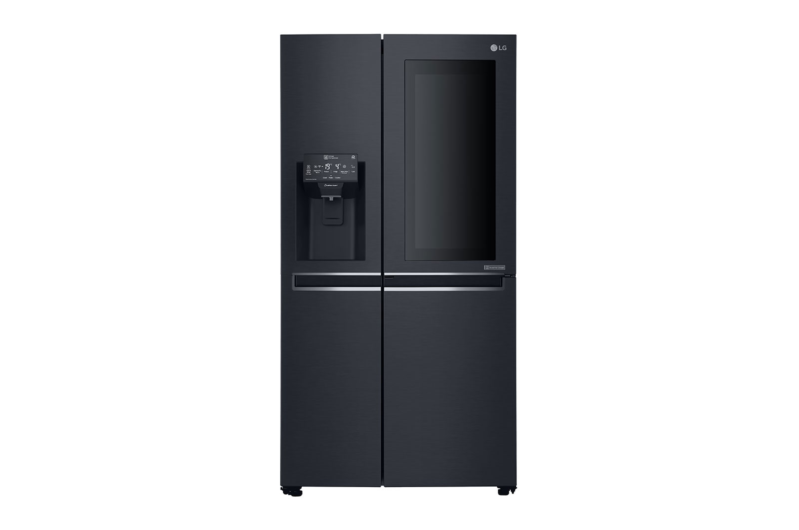 LG 625L Side by Side Fridge with InstaView Door-In-Door® in Matte Black Finish, GS-V665MBL
