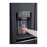 LG 625L Side by Side Fridge with InstaView Door-In-Door® in Matte Black Finish, GS-V665MBL