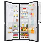 LG 625L Side by Side Fridge with InstaView Door-In-Door® in Matte Black Finish, GS-V665MBL