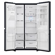 LG 625L Side by Side Fridge with InstaView Door-In-Door® in Matte Black Finish, GS-V665MBL