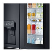 LG 625L Side by Side Fridge with InstaView Door-In-Door® in Matte Black Finish, GS-V665MBL
