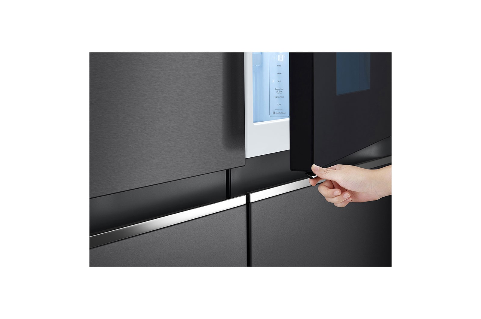 LG 655L Side by Side Fridge - Instaview, GS-VB655MBL
