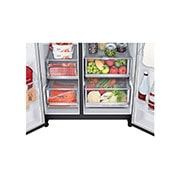 LG 655L Side by Side Fridge - Instaview, GS-VB655MBL