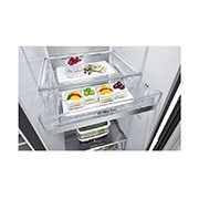 LG 655L Side by Side Fridge - Instaview, GS-VB655MBL