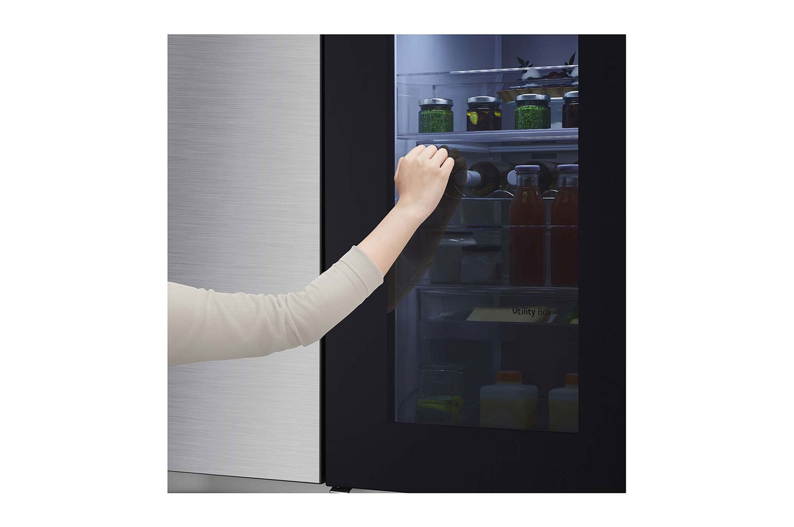 LG 655L Side by Side Fridge - Instaview, GS-VB655PL