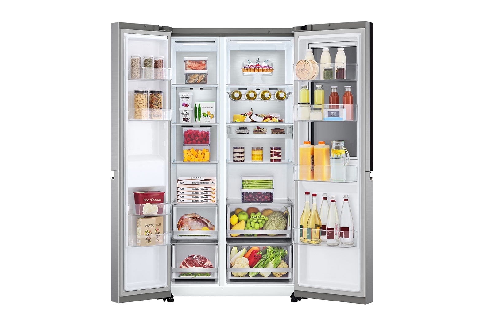 LG 655L Side by Side Fridge - Instaview, GS-VB655PL