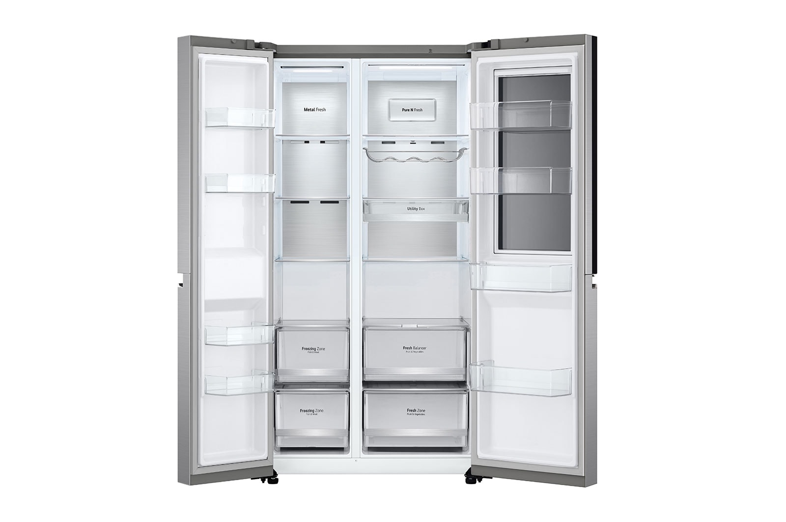 LG 655L Side by Side Fridge - Instaview, GS-VB655PL