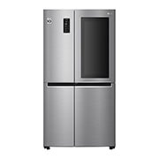 Front view of 642L Side by Side Fridge with InstaView Door-In-Door® in Stainless Finish GS-VB680PL