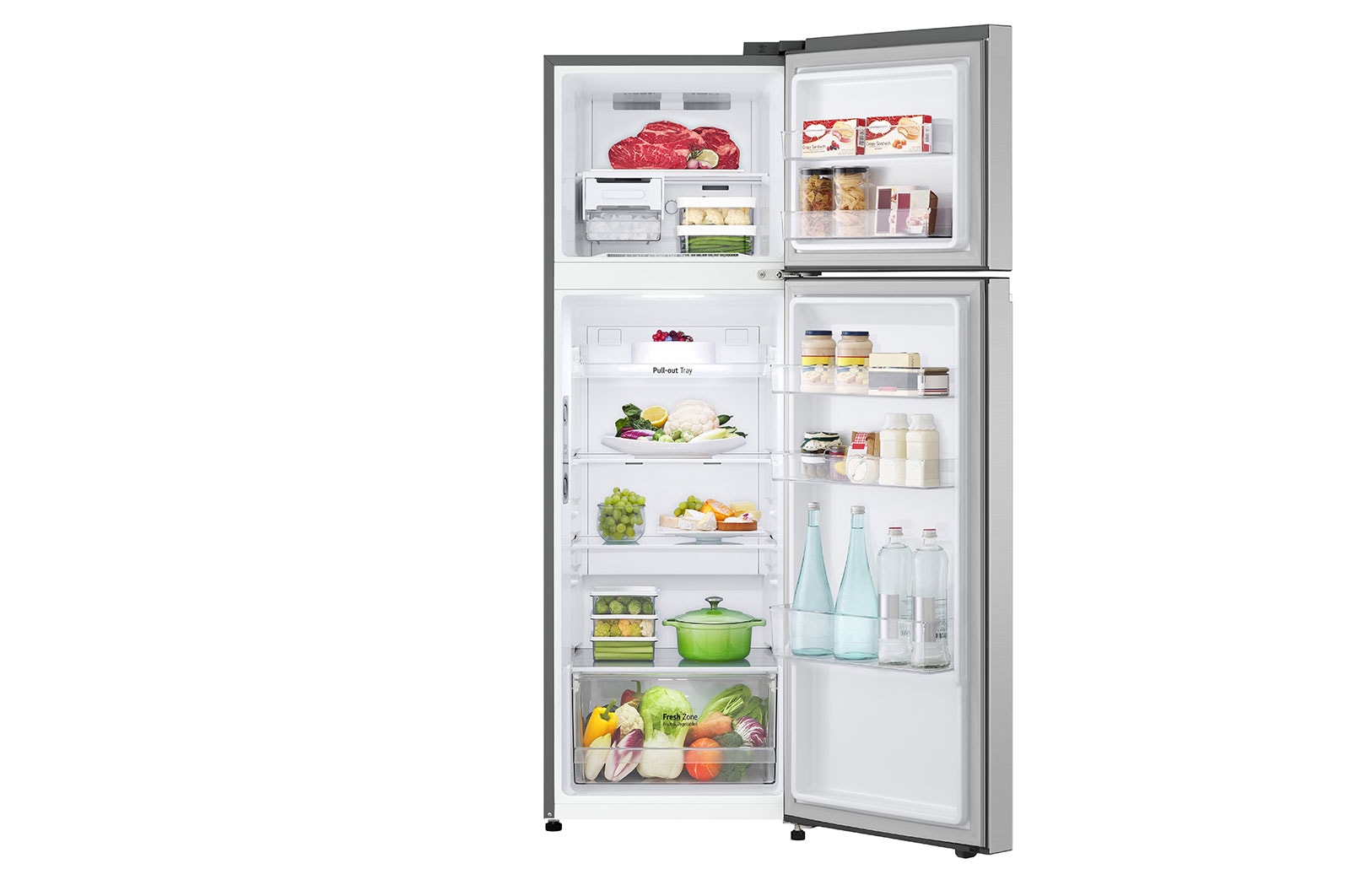 LG 266L Top Mount Fridge - Stainless Finish, GT-2S