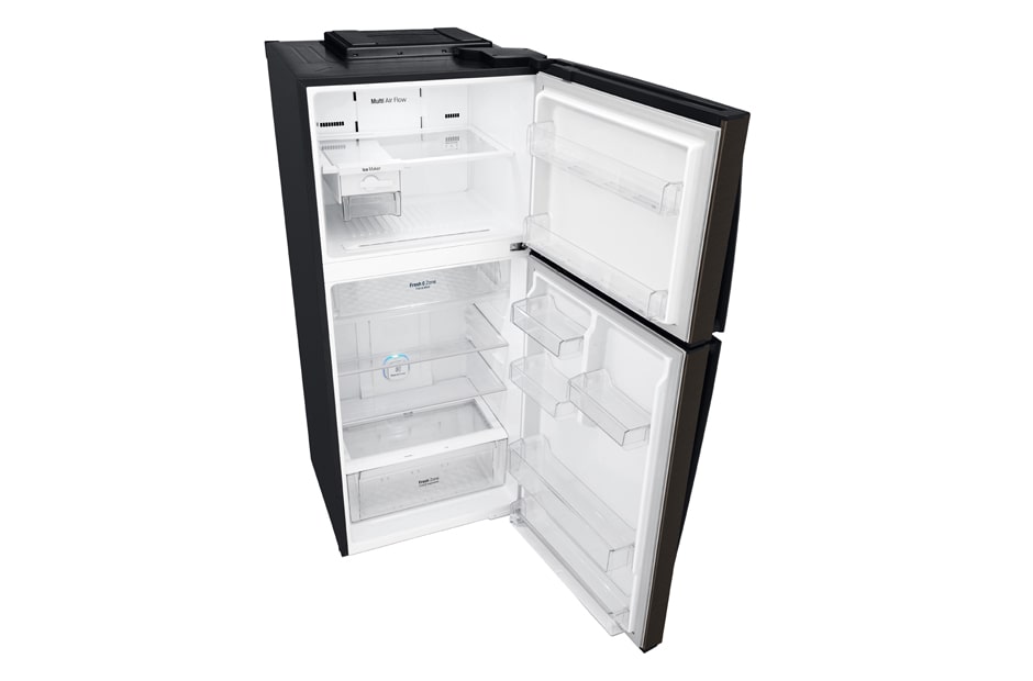 LG 441L Top Mount Fridge with Door Cooling+™ in Anti-fingerprint Black Steel, GT-442BTDC