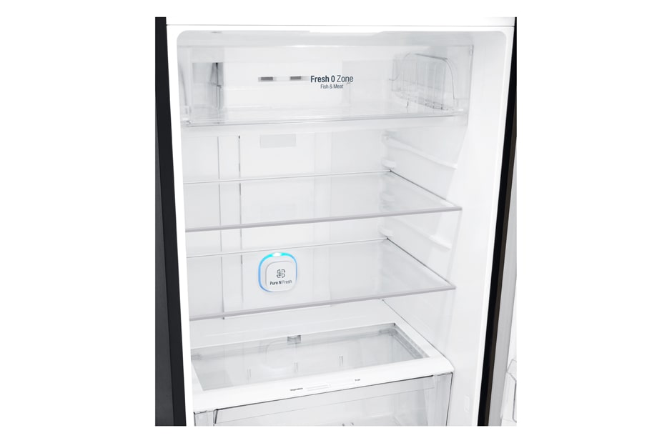 LG 441L Top Mount Fridge with Door Cooling+™ in Anti-fingerprint Black Steel, GT-442BTDC