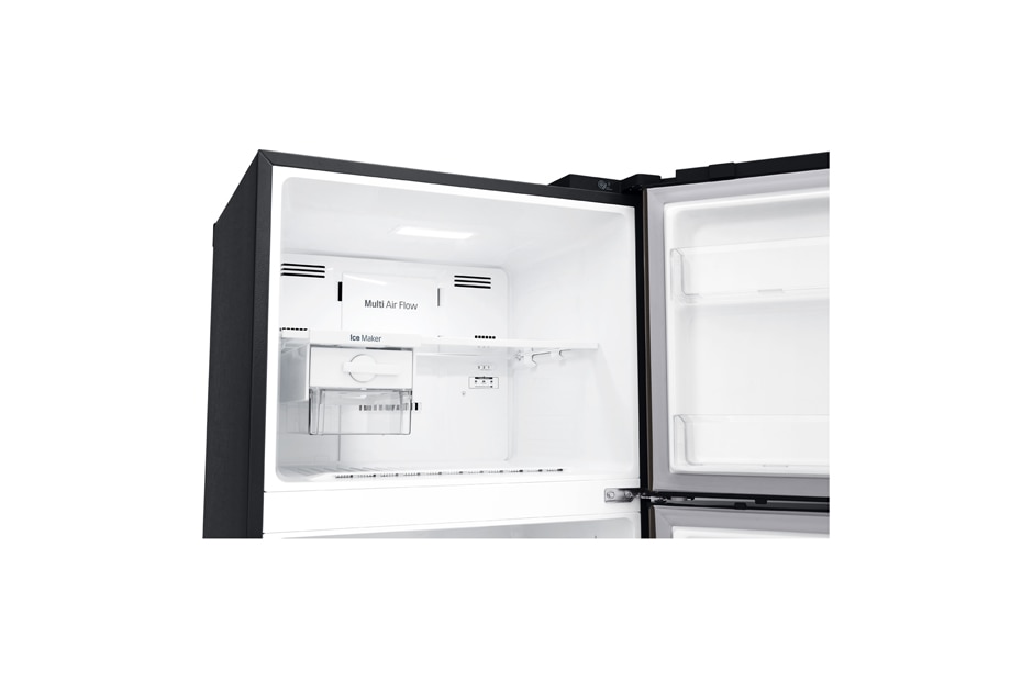 LG 441L Top Mount Fridge with Door Cooling+™ in Anti-fingerprint Black Steel, GT-442BTDC