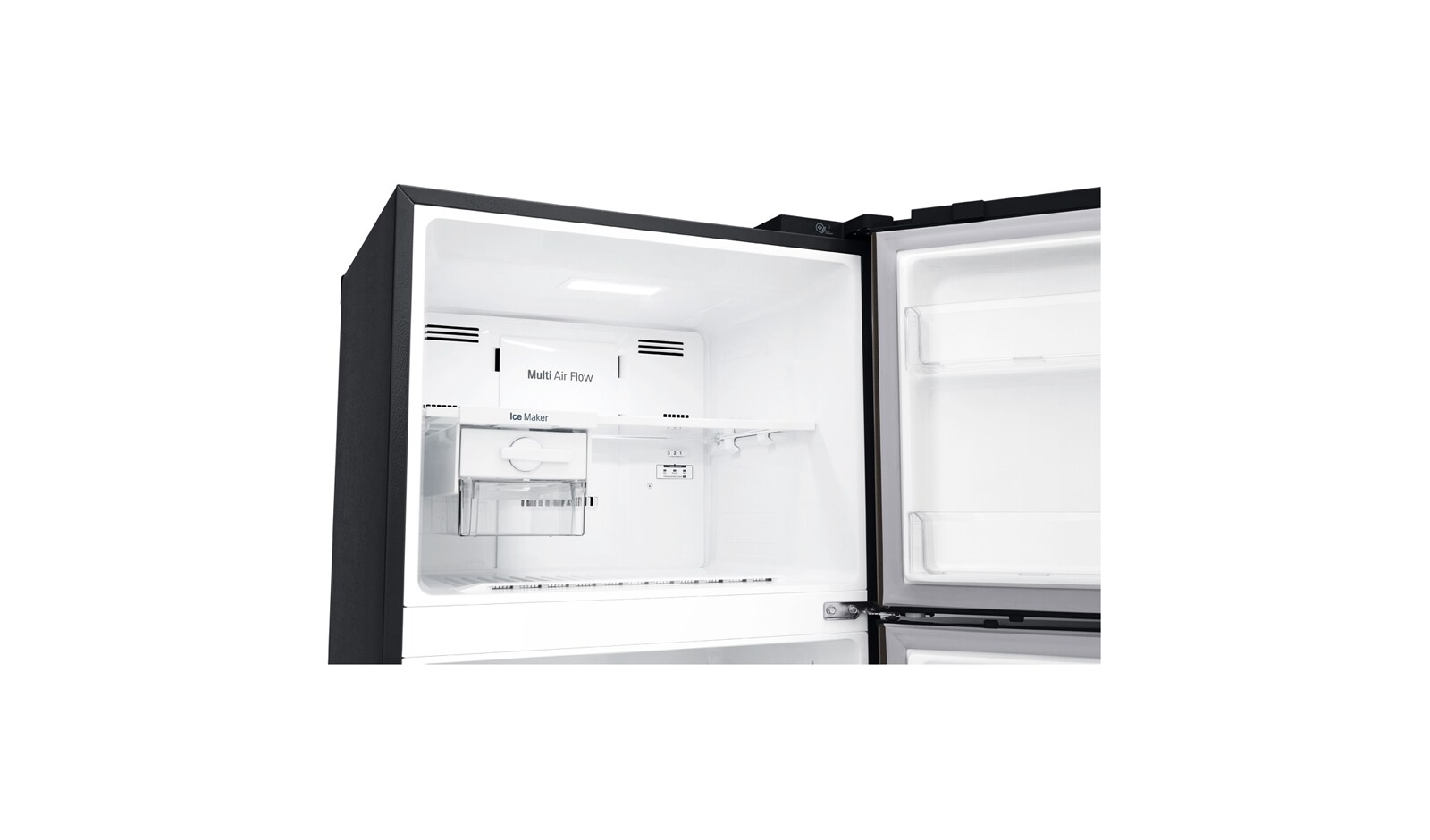 LG 441L Top Mount Fridge with Door Cooling+™ in Anti-fingerprint Black Steel, GT-442BTDC