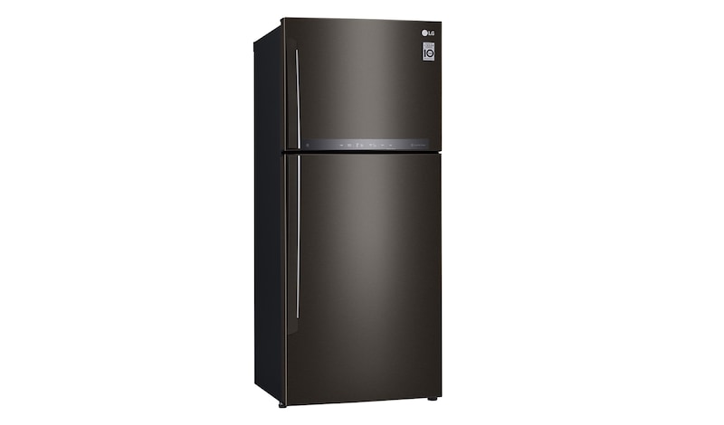 LG 441L Top Mount Fridge with Door Cooling+™ in Anti-fingerprint Black Steel, GT-442BTDC