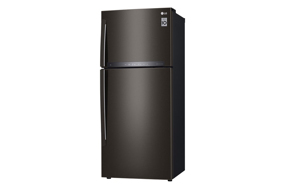 LG 441L Top Mount Fridge with Door Cooling+™ in Anti-fingerprint Black Steel, GT-442BTDC
