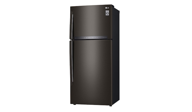 LG 441L Top Mount Fridge with Door Cooling+™ in Anti-fingerprint Black Steel, GT-442BTDC