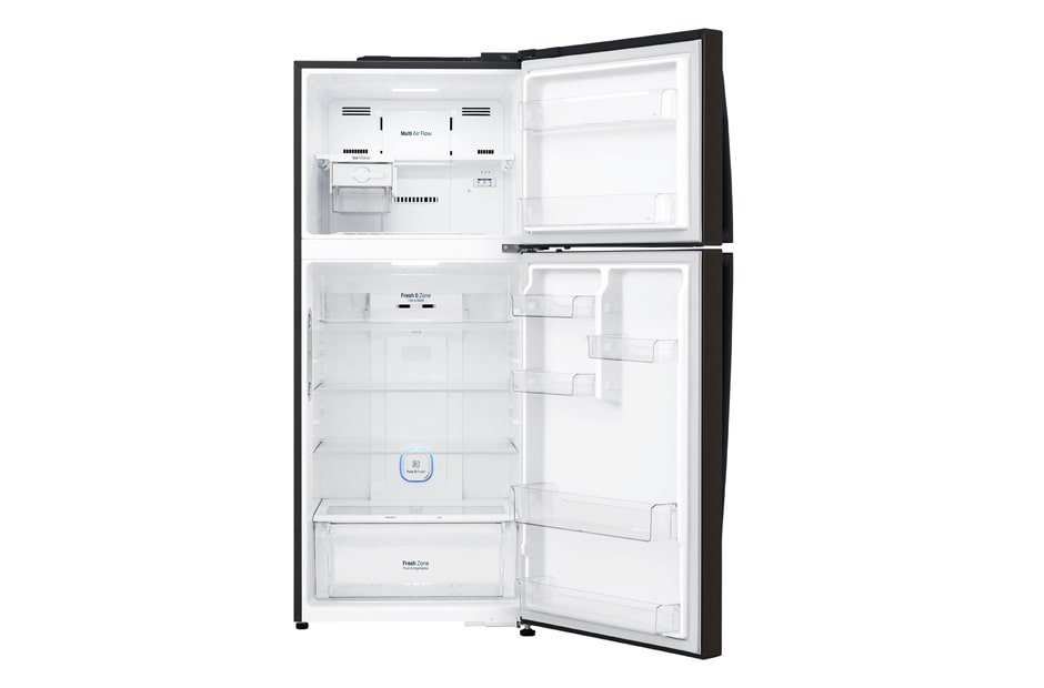 LG 441L Top Mount Fridge with Door Cooling+™ in Anti-fingerprint Black Steel, GT-442BTDC