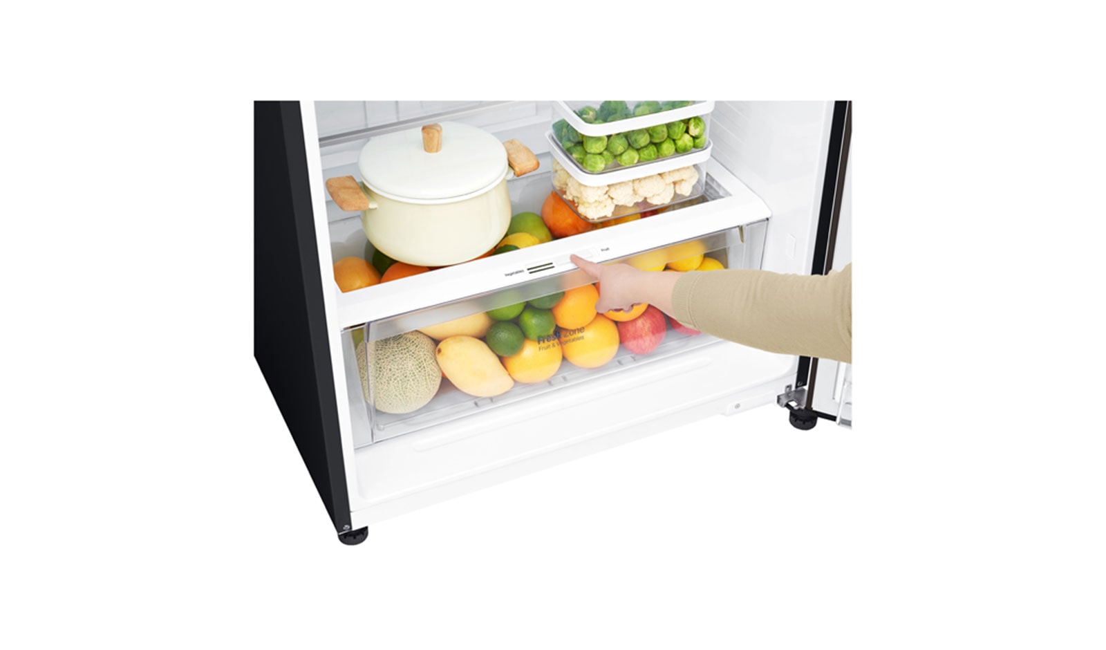 LG 475L Top Mount Fridge in Matte Black Finish, GT-515BTDC