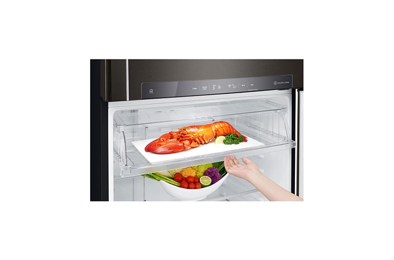 LG 475L Top Mount Fridge in Matte Black Finish, GT-515BTDC