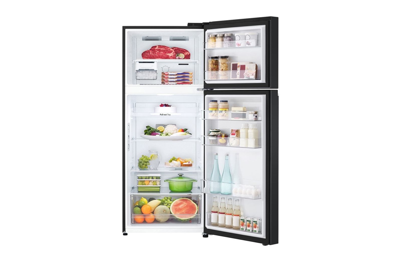 LG 375L Top Mount Fridge - Stainless Finish, GT-5MB