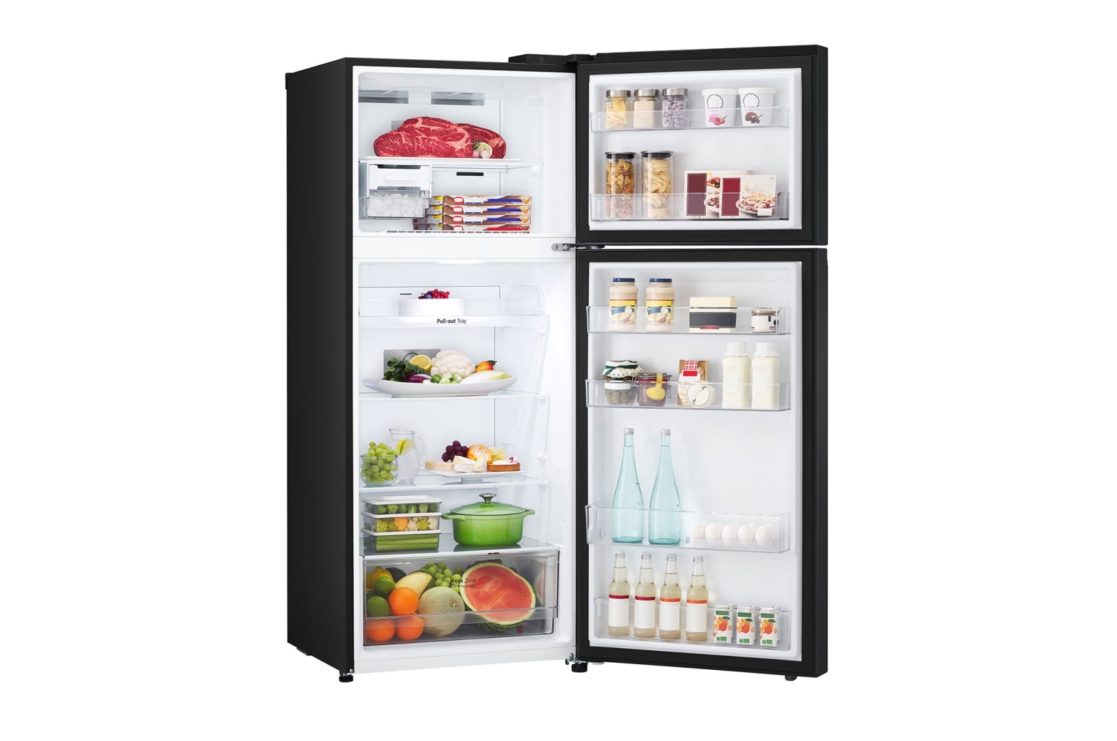 LG 375L Top Mount Fridge - Stainless Finish, GT-5MB