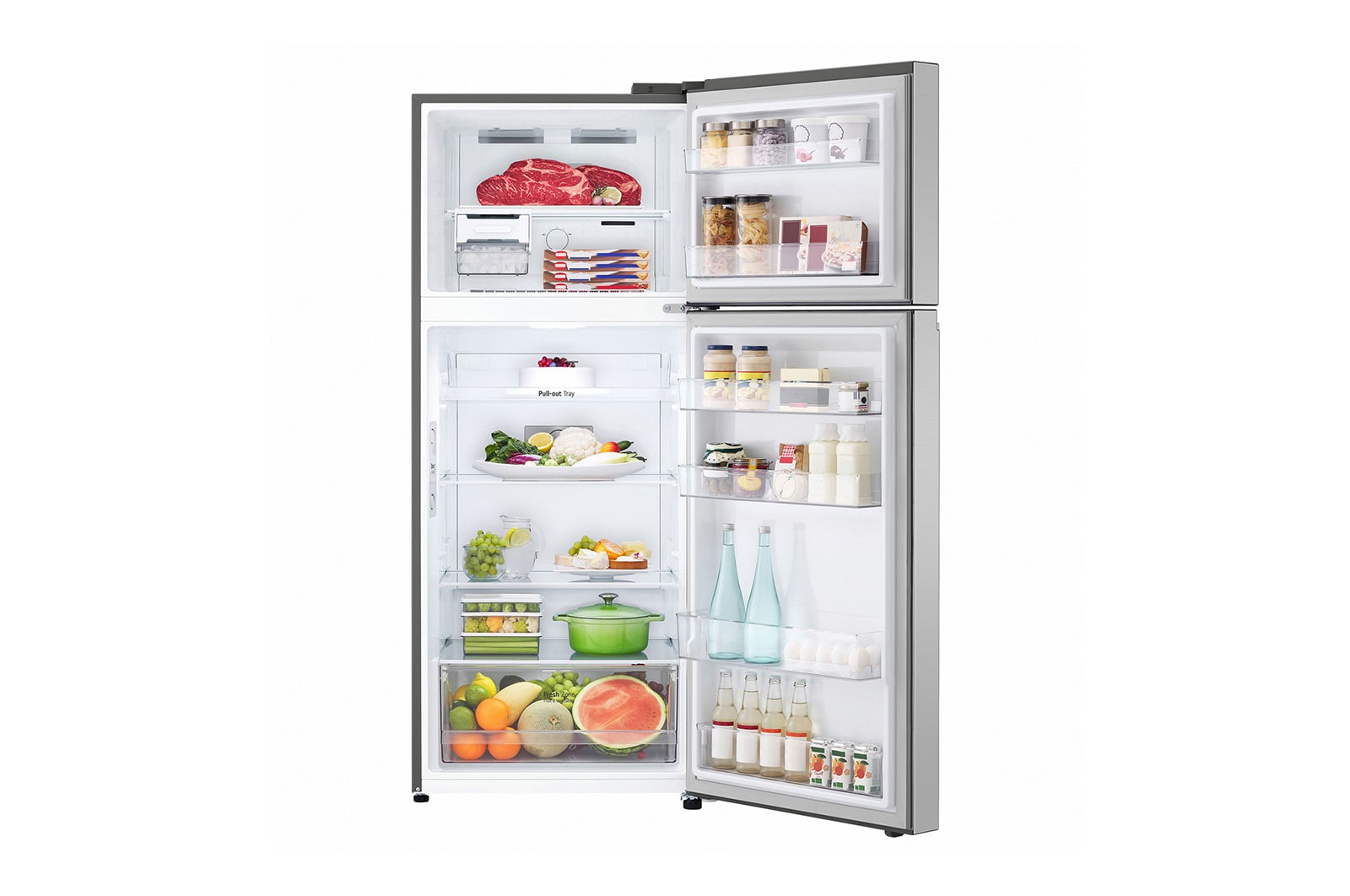 LG 375L Top Mount Fridge - Stainless Finish, GT-5S