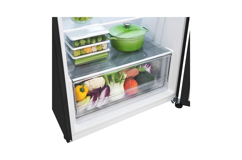 LG 395L Top Mount Fridge - Matte Black Finish, GT-6MB