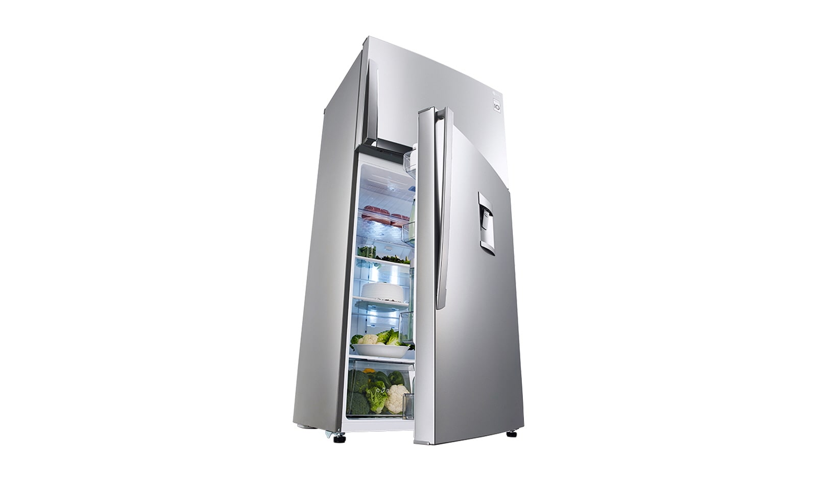 600L Top Mount refrigerator with 3 1 2 Star Energy Rating and Water Dispenser GT W600BPL LG AU