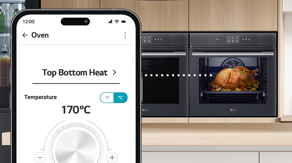 This is an image of a woman looking at a food recipe on her smartphone.
