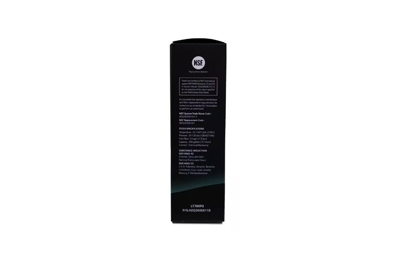 LG LT700 Water Filter Replacement Cartridge (3 pack), ADQ36006118