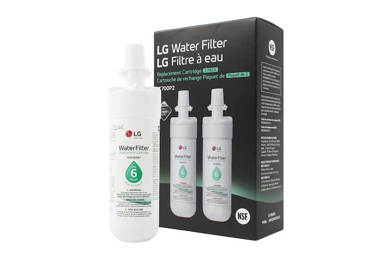 LG LT700P2 Water Filter Replacement Cartridge (2 pack), ADQ36006121