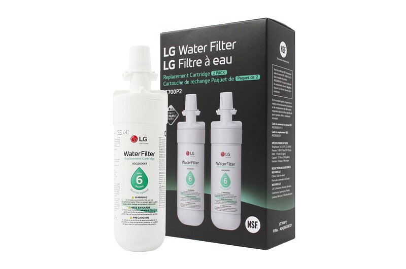 LG LT700P2 Water Filter Replacement Cartridge (2 pack), ADQ36006121