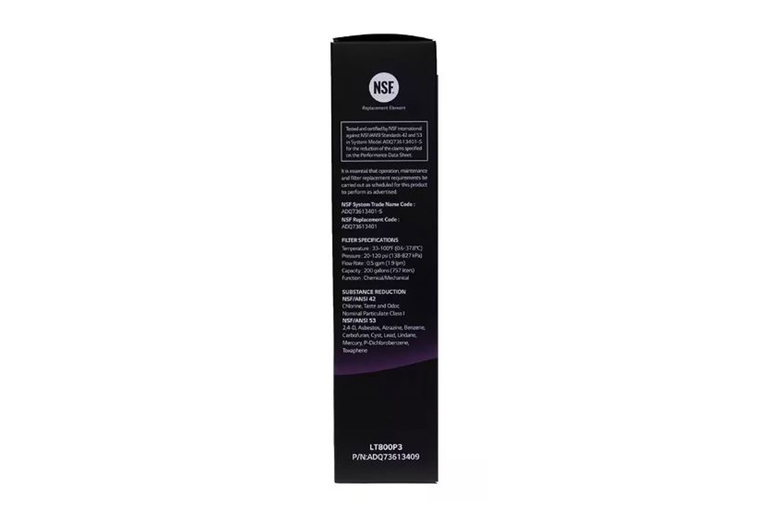 LG LT800 Water Filter Replacement Cartridge (3 pack) , ADQ73613409