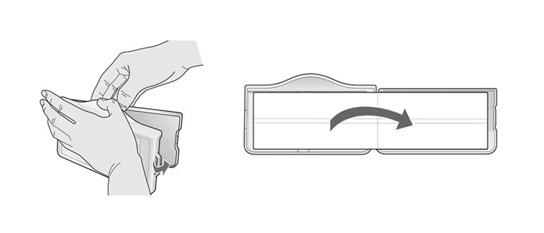 Open the Aroma Filter, discard the used Aroma Sheet and insert a new Aroma Sheet into the Aroma Filter