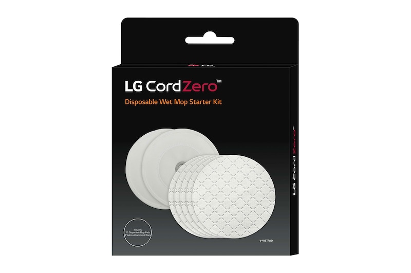 LG CordZero® Handstick  Disposable Wet Mop Starter Kit (Velcro Pads & Mop Pads), AGM76949501